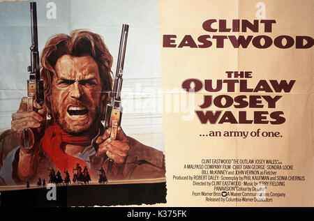 THE OUTLAW JOSEY WALES MALPASO CO/WARNER BROS 0034720.JPG THE OUTLAW JOSEY WALES WARNER BROS WILL SAMPSON, CLINT EASTWOOD     Date: 1976 Stock Photo