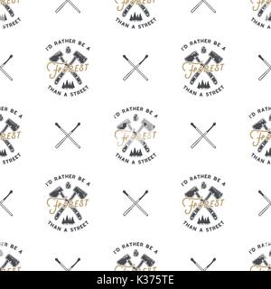 forest camping pattern Stock Vector