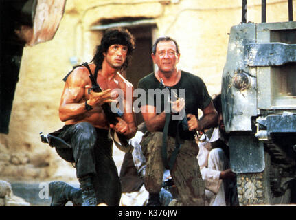 RAMBO III SYLVESTER STALLONE, RICHARD CRENNA     Date: 1988 Stock Photo