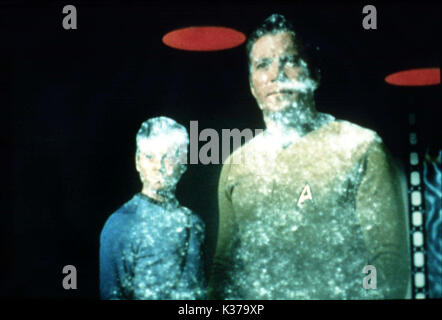 STAR TREK DEFOREST KELLY as Dr McCoy aka Bones, WILLIAM SHATNER as Captain James T Kirk STAR TREK Stock Photo