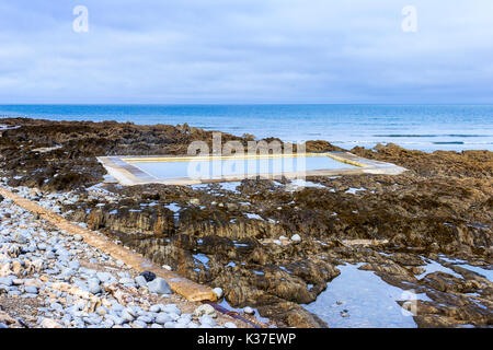 Seawater swimming pool at Westward Ho, Devon, England, UK Stock Photo