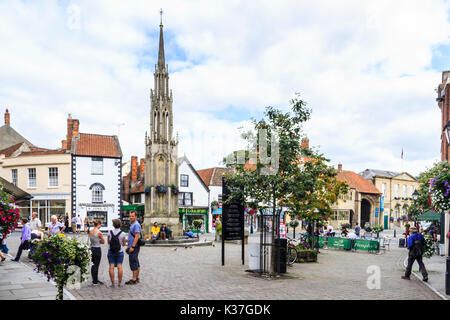 Glastonbury town centre, Somerset, England, UK Stock Photo