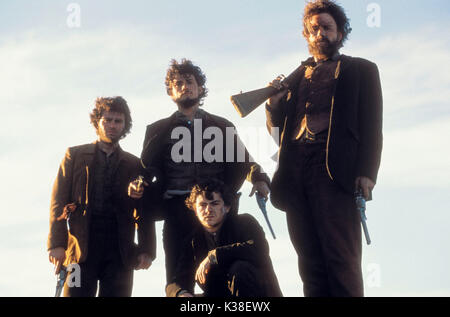 NED KELLY ORLANDO BLOOM, centre, HEATH LEDGER, right     Date: 2003 Stock Photo