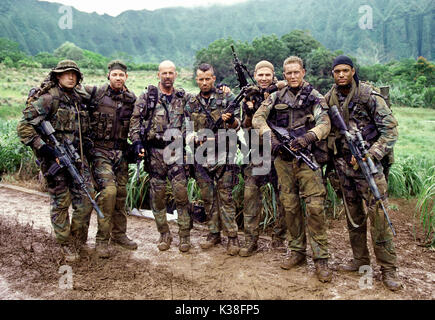 TEARS OF THE SUN CHAD SMITH, PAUL FRANCIS, BRUCE WILLIS, JOHNNY MESSNER, NICK CHINLUND, COLE HAUSER AND CHARLES INGRAM     Date: 2003 Stock Photo