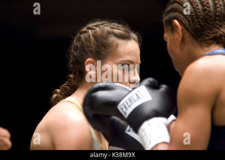 HILARY SWANK as Maggie in Warner Bros. Pictures' drama Million Dollar Baby. The Malpaso production also stars Clint Eastwood and Morgan Freeman. PHOTOGRAPHS TO BE USED SOLELY FOR ADVERTISING, PROMOTION, PUBLICITY OR REVIEWS OF THIS SPECIFIC MOTION PICTURE AND TO REMAIN THE PROPERTY OF THE STUDIO. NOT FOR SALE OR REDISTRIBUTION. MILLION DOLLAR BABY HILARY SWANK, Stock Photo