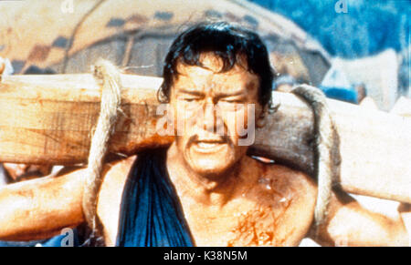 THE CONQUEROR JOHN WAYNE as Genghis Khan     Date: 1956 Stock Photo