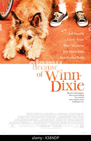 BECAUSE OF WINN DIXIE POSTER Stock Photo