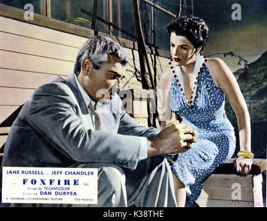 FOXFIRE JEFF CHANDLER, JANE RUSSELL, Date: 1955 Stock Photo - Alamy