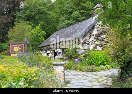 Ty Hyll, the Ugly House, Betws-y-Coed, Snowdonia National Park, Conwy, North Wales, UK. Stock Photo