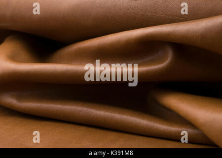 Italian light brown leather texture and background. for upholstery use. Stock Photo