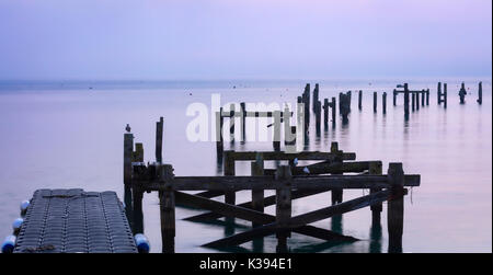 Old Swanage Pier at Dawn Stock Photo