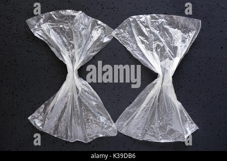 Empty transparent plastic bag, isolated on white background Stock Photo -  Alamy