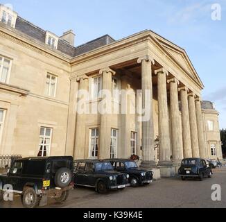 The Exterior of Luton Hoo in Bedfordshire; a stately old home which is now a luxury hotel and services afternoon tea in the salon Stock Photo