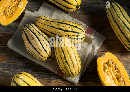 Raw Organic Delicata Squash Ready to Cook With Stock Photo