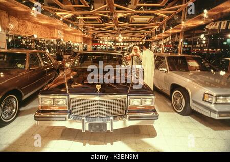 Saudi's shopping for new cars at a General Motors dealer in Jeddah, Saudi Arabia. Stock Photo