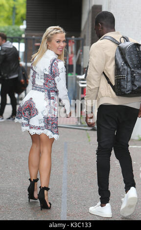 Gabby Allen and Marcel Somerville outside ITV Studios  Featuring: Gabby Allen, Marcel Somerville Where: London, United Kingdom When: 02 Aug 2017 Credit: Rocky/WENN.com Stock Photo