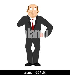 OMG boss Facepalm. Oh my god businessman is frustrated. Disappointment manager. Illustration of frustration Stock Vector