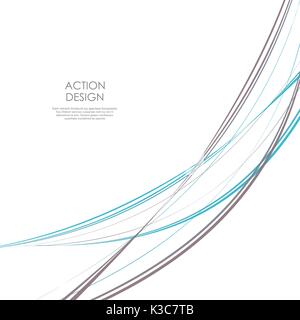 Vector elegant wave lines. Abstract background Stock Vector