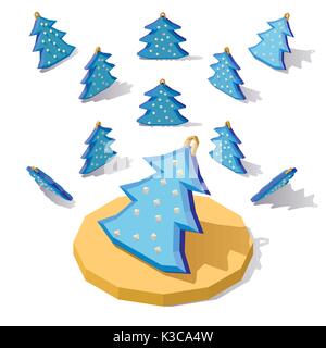 Christmas tree in the snow Stock Vector