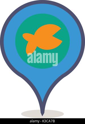 Fish Philosophy, play, make their day, be there, choose your attitude, location, here Stock Vector