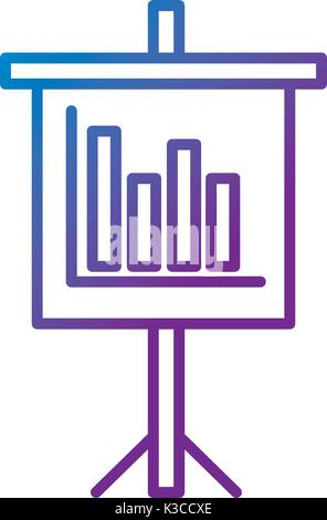 line presentation business document with statistics bars graphy Stock Vector