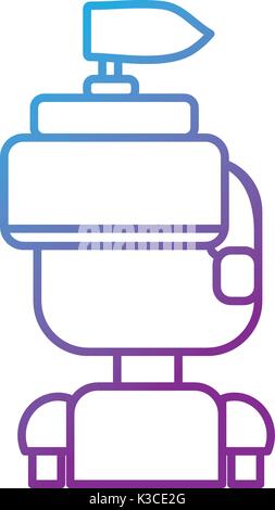 line warrior character to video game technology play Stock Vector