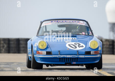 Porsche 911 Races at a Historic Event Stock Photo