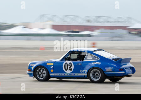 Porsche 911 Races at a Historic Event Stock Photo