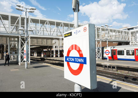 Acton Town station in west London, UK Stock Photo