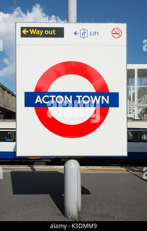 Acton Town station in west London, UK Stock Photo