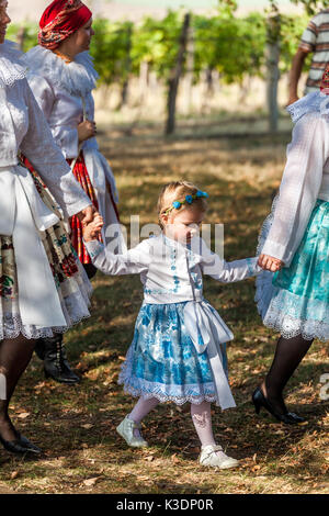 Moravian folklore, Blatnice pod Svatym Antoninem, Southern Moravia, Czech Republic, Thanksgiving pilgrimage, participants go in folk costumes Stock Photo