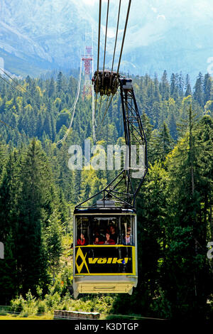 Germany, Bavaria, Upper Bavaria, Werdenfelser Land (region), Eibsee Cable Car, Stock Photo