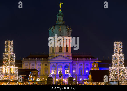 Traditional Christmas fair at Charlottenburg Palace, Berlin, Germany, Stock Photo
