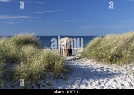 Beach on the Steinwarder, Heiligenhafen, Holstein, Ostholstein, Schleswig - Holstein, Germany, Stock Photo
