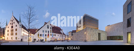 Munich town museum and new main synagogue in the St. Jakob's square, Munich, Upper Bavaria, Bavaria, Germany, Stock Photo