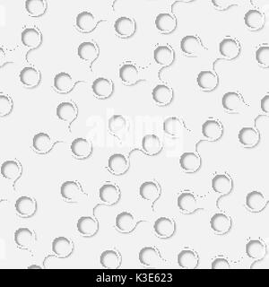 Seamless halftone triple figures of round points. Stock Vector
