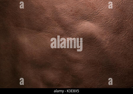 Italian natural brown genuine leather with full detailed texture Stock Photo