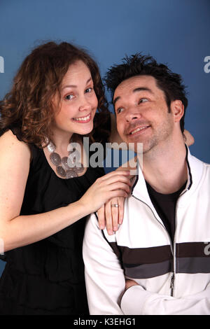 cute cheeky young couple Stock Photo