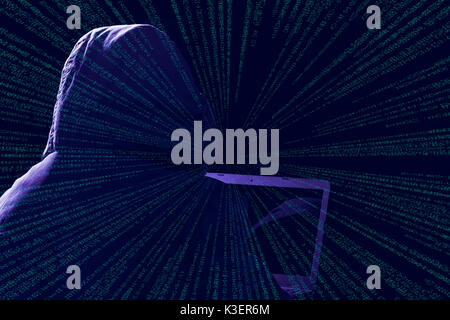 hacker silhouette Stock Photo