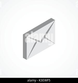 Email isometric icon 3d vector illustration on white Stock Vector