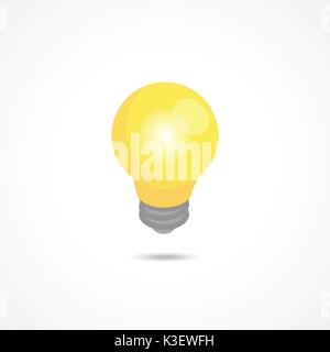 Light bulb isometric icon 3d vector illustration on white Stock Vector