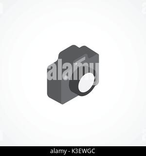 Camera isometric icon 3d vector illustration on white Stock Vector