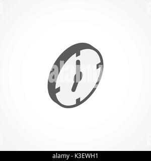 Clock isometric icon 3d vector illustration Stock Vector