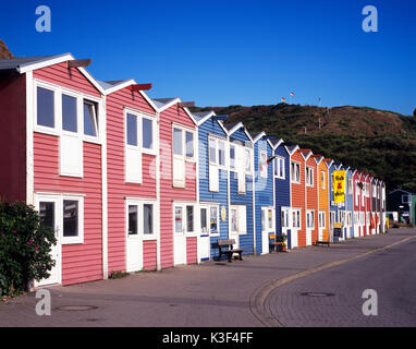 Lobster booths in the harbour, island Helgoland, Schleswig - Holstein, North Germany, Germany, Europe Stock Photo