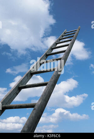 wooden ladder at the heaven Stock Photo