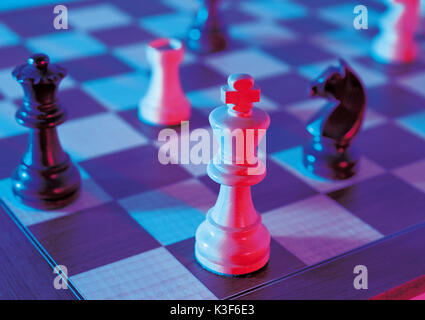 Chess pieces on the chessboard Stock Photo
