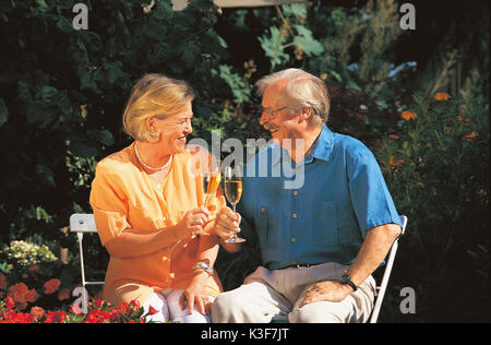 Older couple procontinually to themselves to Stock Photo