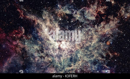 Galaxy in deep space, glowing mysterious universe. Elements of this image furnished by NASA. Stock Photo