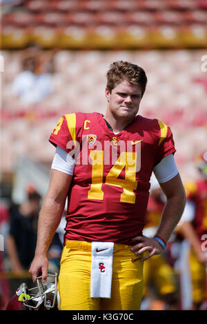 September 02, 2017 USC Trojans quarterback Sam Darnold #14 in action ...