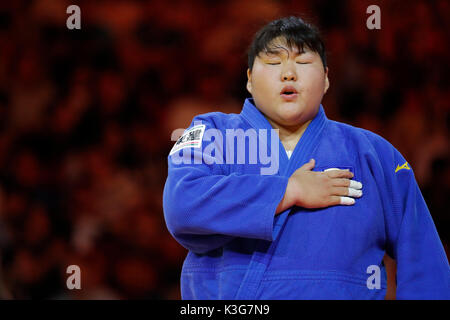 Budapest, Hungary. 2nd Sep, 2017. Sara Asahina (JPN), September 2, 2017 - Judo : SUZUKI World Judo Championships Budapest 2017 Women's  78kg final match at Budapest Sport Arena in Budapest, Hungary. Credit: Yusuke Nakanishi/AFLO SPORT/Alamy Live News Stock Photo